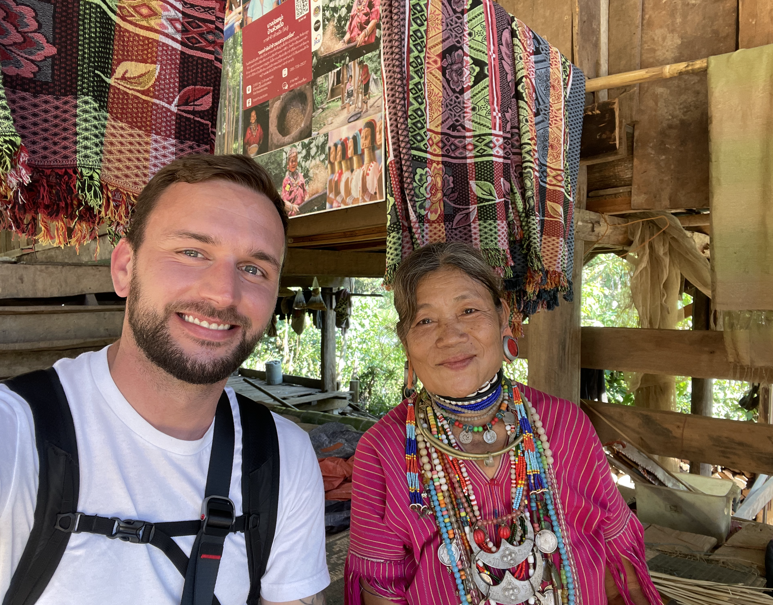 Chris with a Karen hill tribe elder in northern Thailand